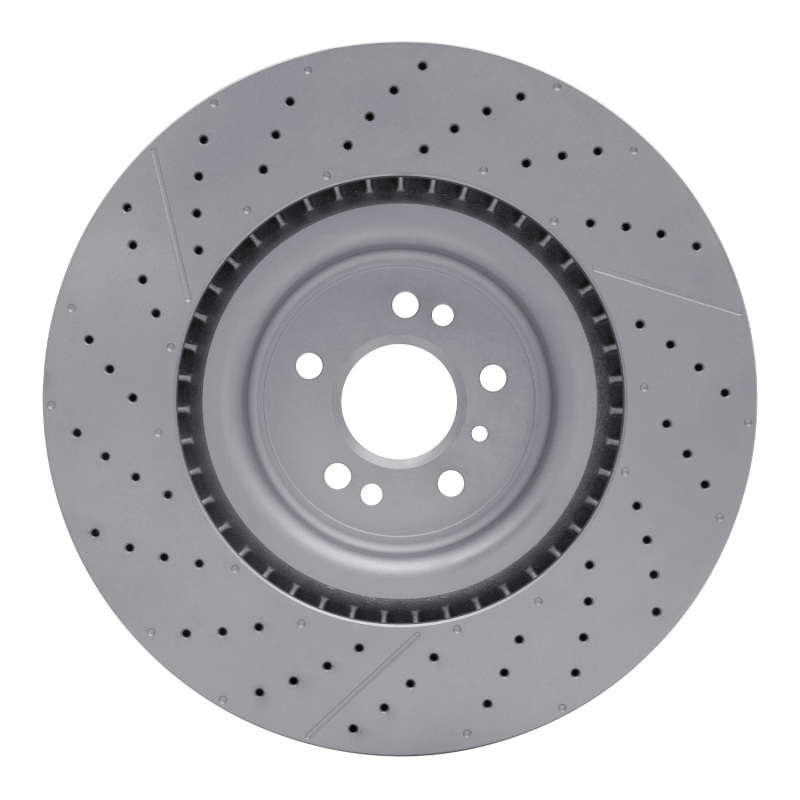 Mercedes-Benz GL63 AMG Brake Rotor (1) - Front - R1 Concepts - GeoSPEC Coated - Drilled and Slotted - `12-`19